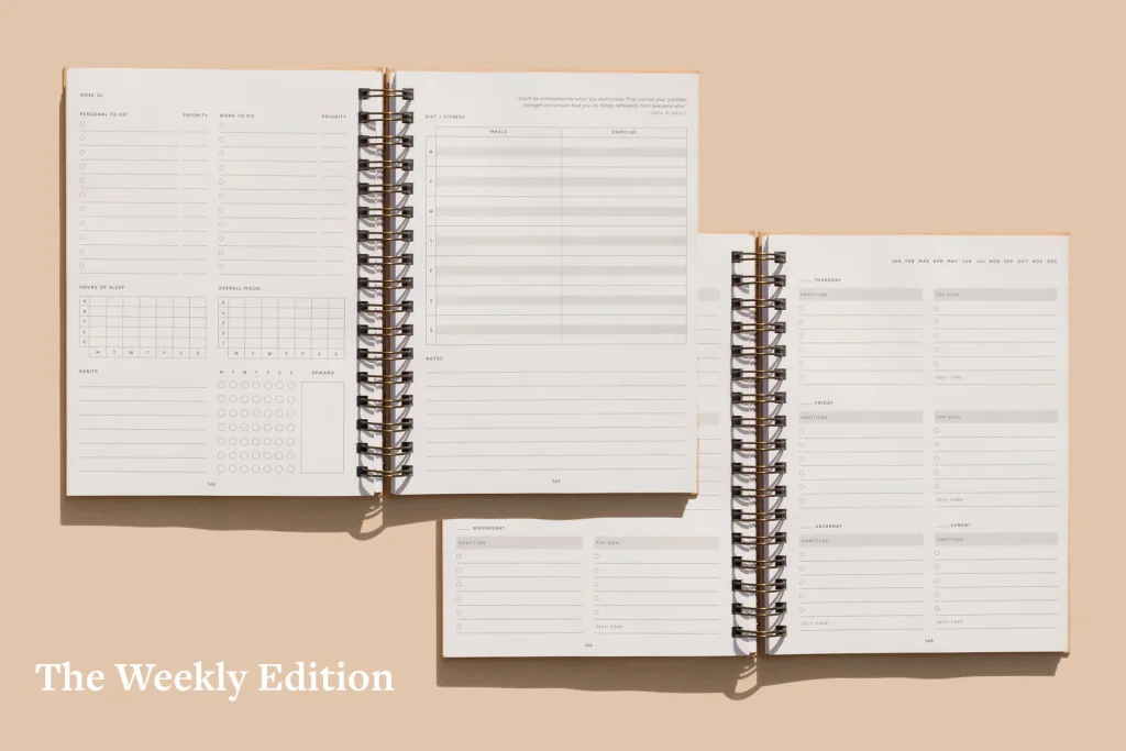 monthly vs. weekly planners